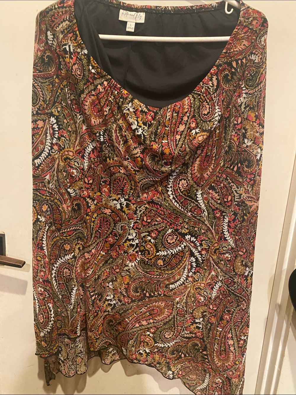 Katherine Paisley Maxi Skirt - Pink & Brown Paisley